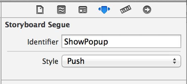 Naming the segue.
