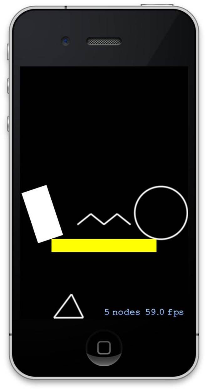SKShapeNodes being used to visually represent custom collider shapes