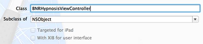 Creating BNRHypnosisViewController