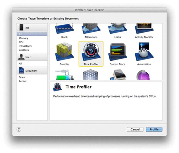 Time Profiler instrument