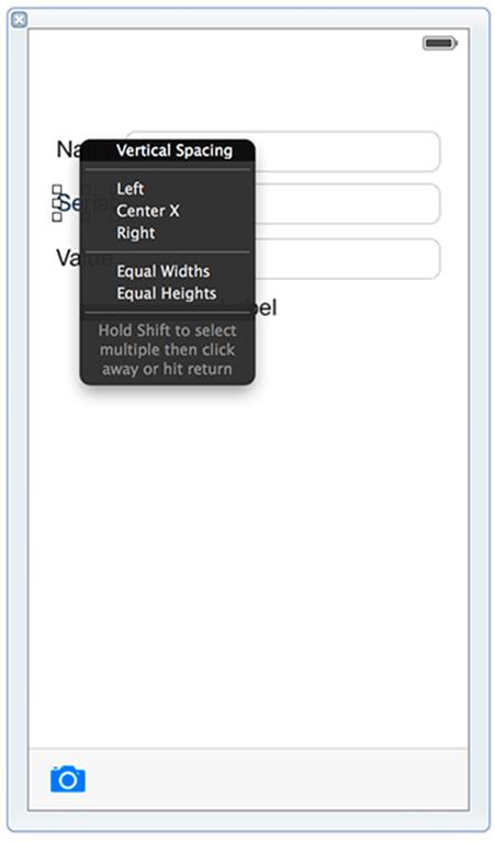 Adding constraint by Control-dragging between views