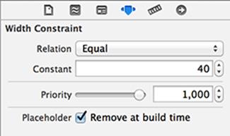 Placeholder constraints