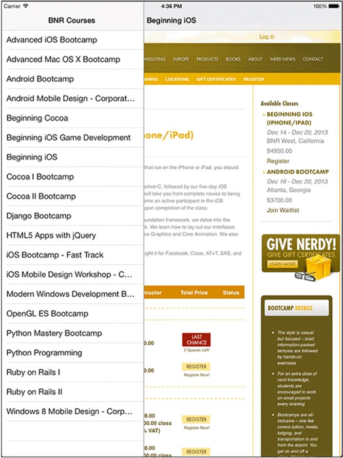 Master view controller in UIPopoverController