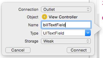Pop-up connection dialog