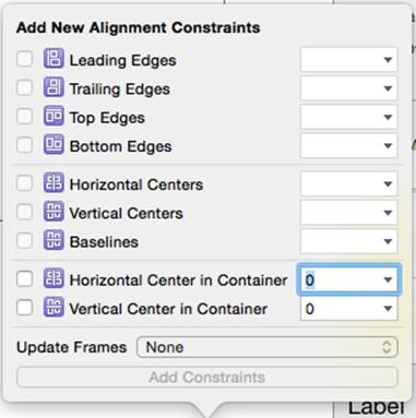 Align button menu