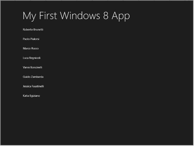The main page with the title.