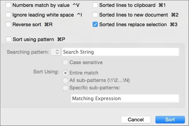 Text sorting and processing duplicates