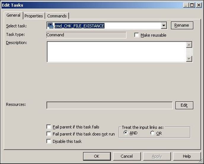 Configuring a task