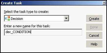 Creating a decision task