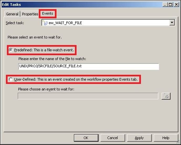 Creating an event (wait/raise) task