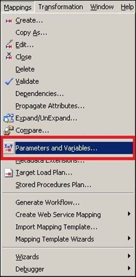 Defining mapping-level variables