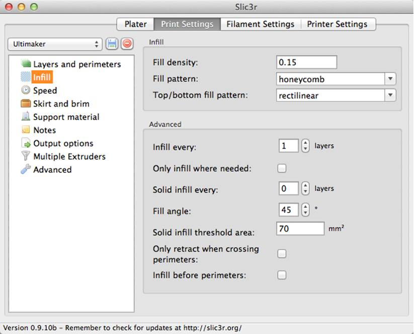 Setting fill options