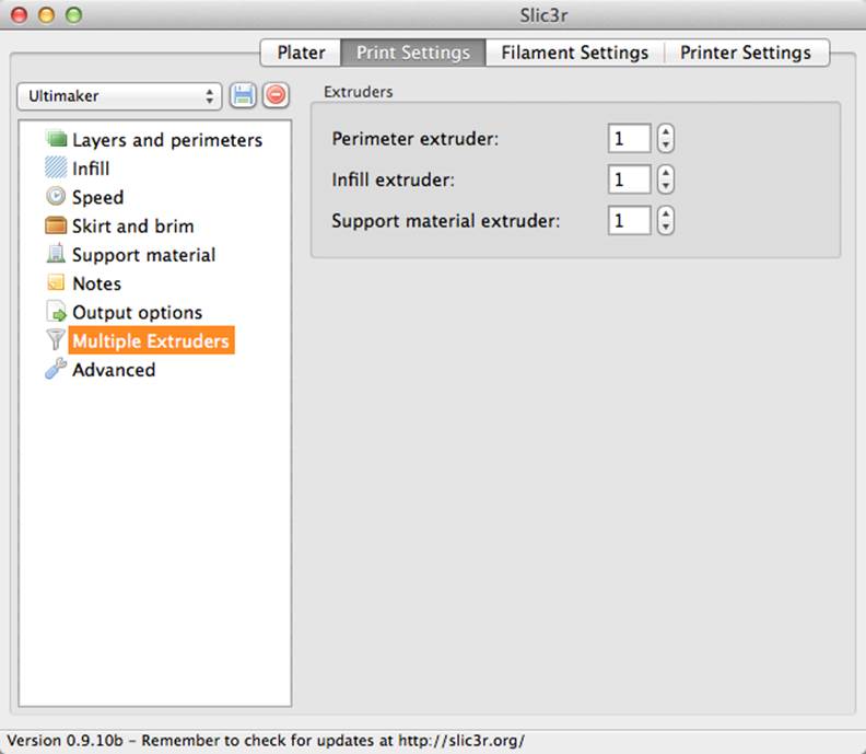 Output options