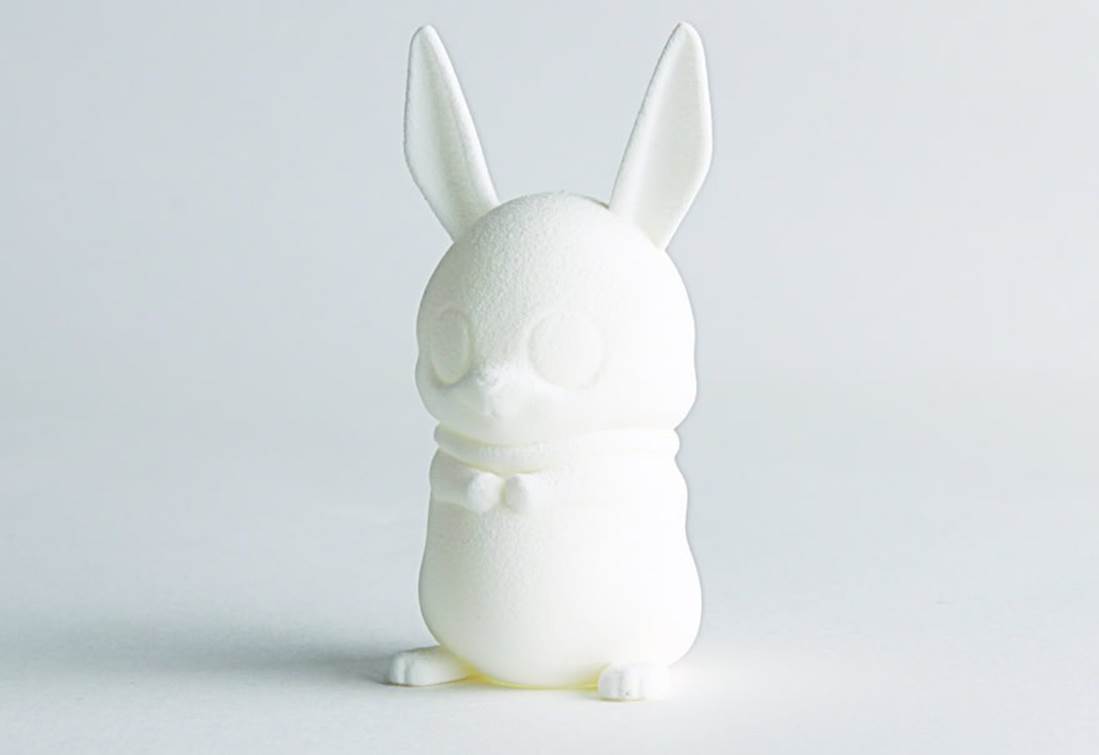 Fused nylon powder, via selective laser sintering