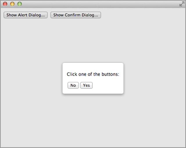 The confirm dialog