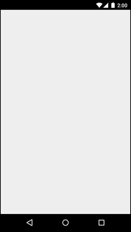 Blank CrimeListActivity screen