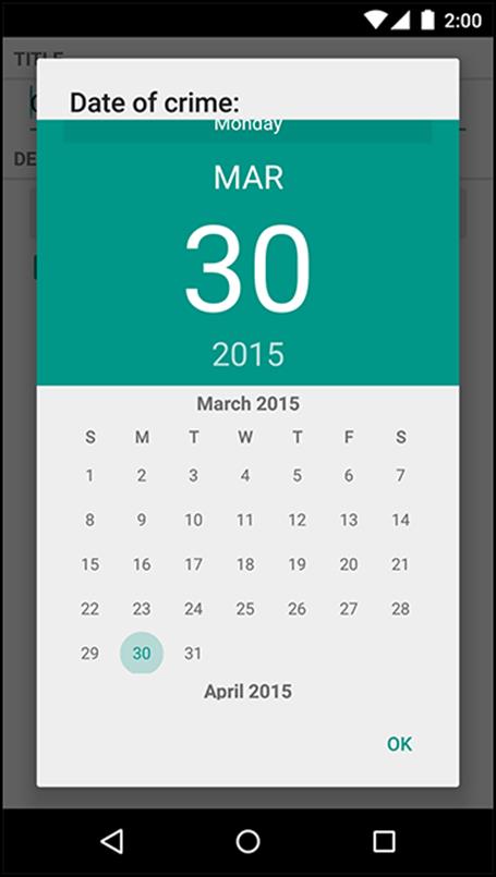 Lollipop DatePicker