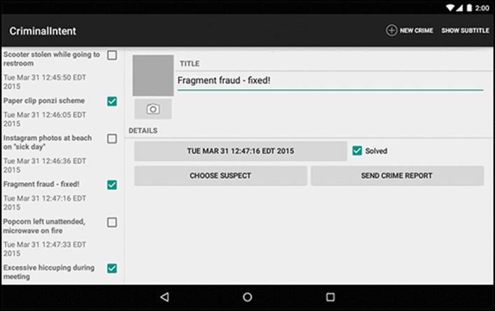 List reflects changes made in detail