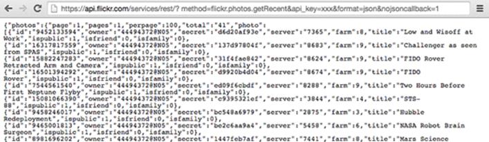 Example JSON output