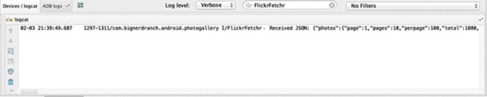 Flickr JSON in LogCat