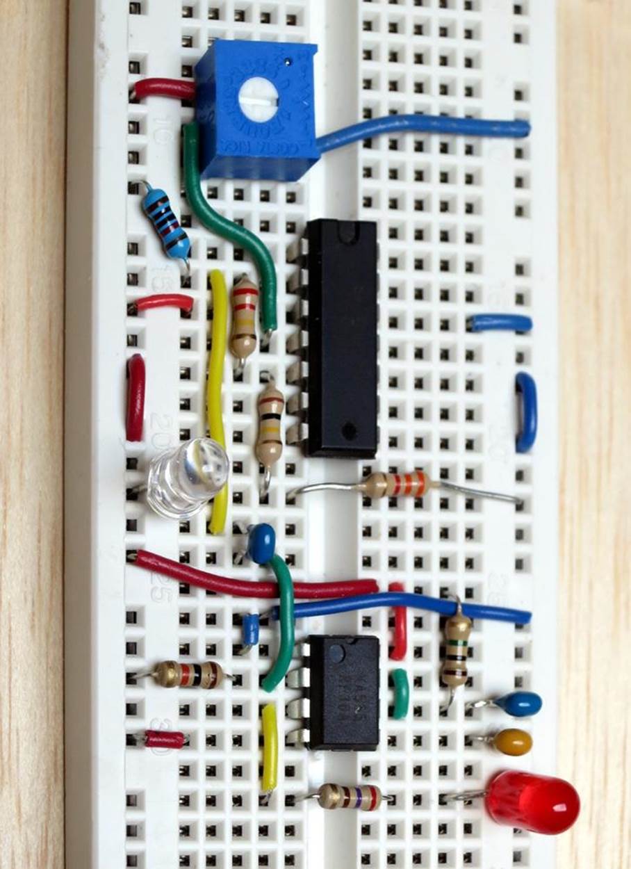 The first section of the chronophotonic lamp switcher.