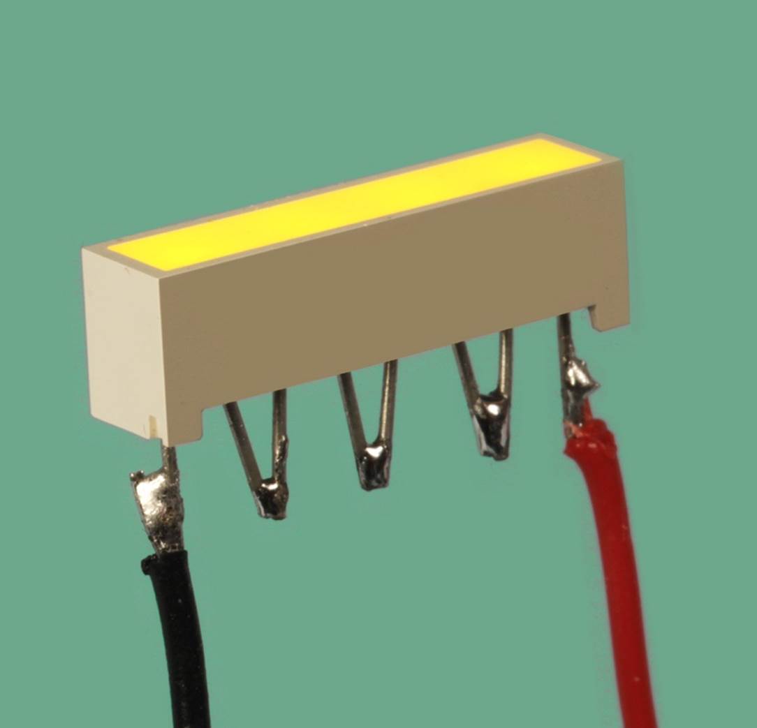 An LTL-2450Y light bar (or similar) can be used to make a neat display.