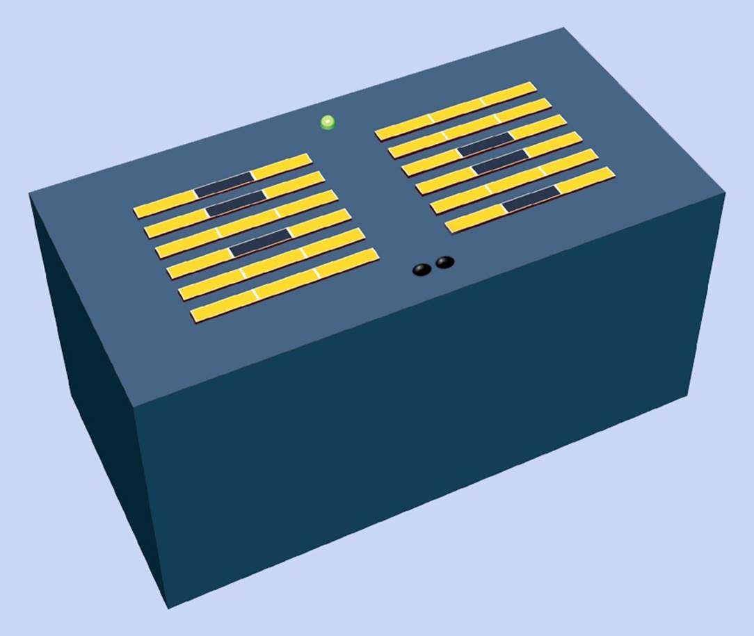A 3D rendering of the Ching Thing, displaying a couple of hexagrams.
