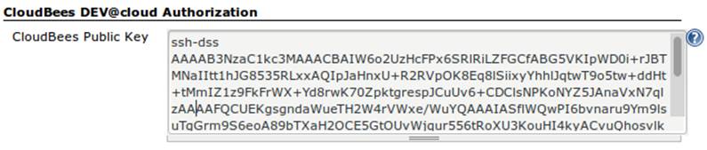 CloudBees SSH Public Key