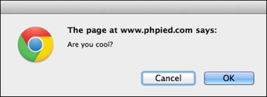 window.alert(), window.prompt(), and window.confirm()