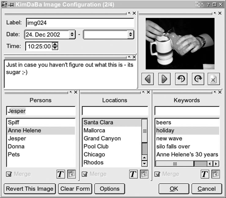 Configuring KimDaBa