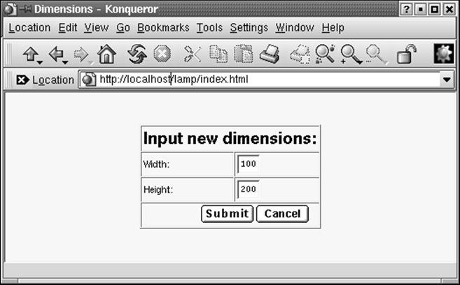 A simple input form