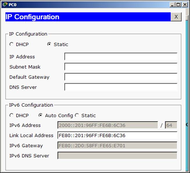 Autoconfiguration