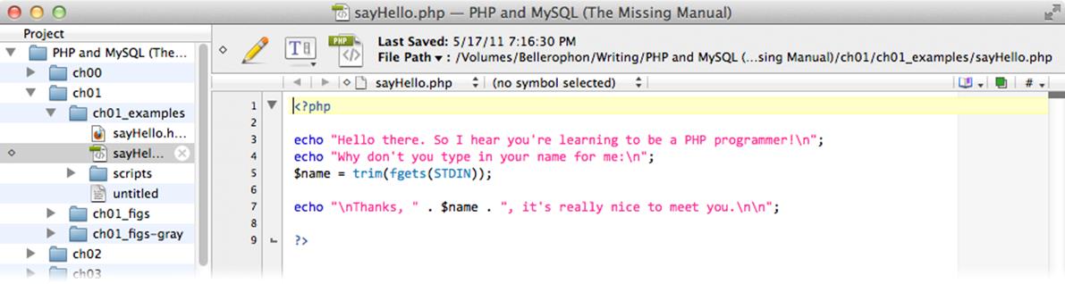 BBEdit is supposed to be bare bones, but you&rsquo;ll find it&rsquo;s got more than adequate PHP support. It&rsquo;s tuned primarily for HTML, so there are a few oddities, but it&rsquo;s a great choice for PHP work on the Mac.