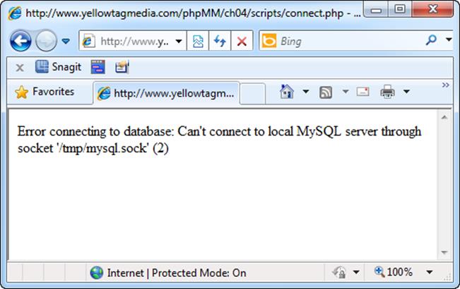 You defined your variables in app_config. php, but connect.php doesn&rsquo;t know this. You need to tell your connection script that it shouldn&rsquo;t run until it loads app_config.php. Then things will behave, because the variables connect.php uses will be set properly.