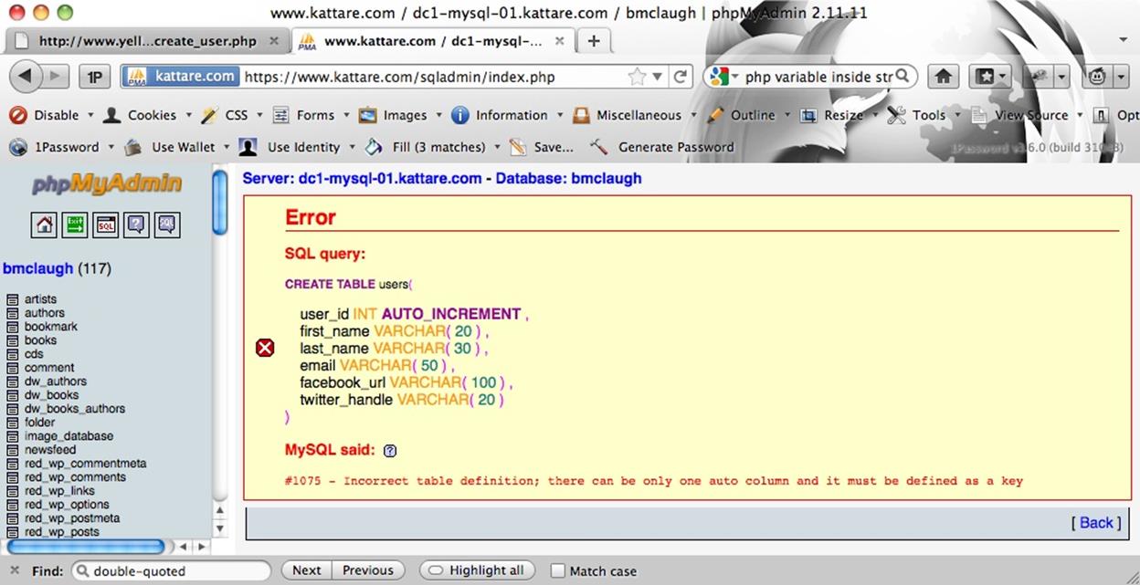 phpMyAdmin is a great tool for running queries. You can avoid spending lots of time in a text-based tool, you can browse your tables visually, and best of all, most Web hosting companies that provide MySQL and database services offer phpMyAdmin. That means if you learn it on one host, you can probably use the same tool on another host.