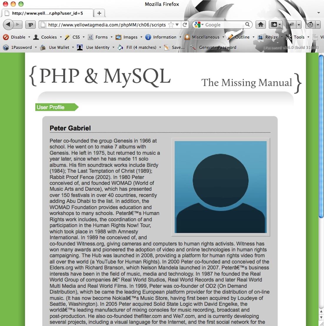 Think about all that&rsquo;s really going on here. Your user types and clicks, but behind the scenes, that form gets submitted to your script on the server. That script inserts data into a database. Then it tells the user&rsquo;s browser to go visit another script, which asks the database for everything about a particular user. Finally, your user gets to see all this&hellip;instants later. This is a far cry from just HTML, CSS, and JavaScript. Welcome to web programming!