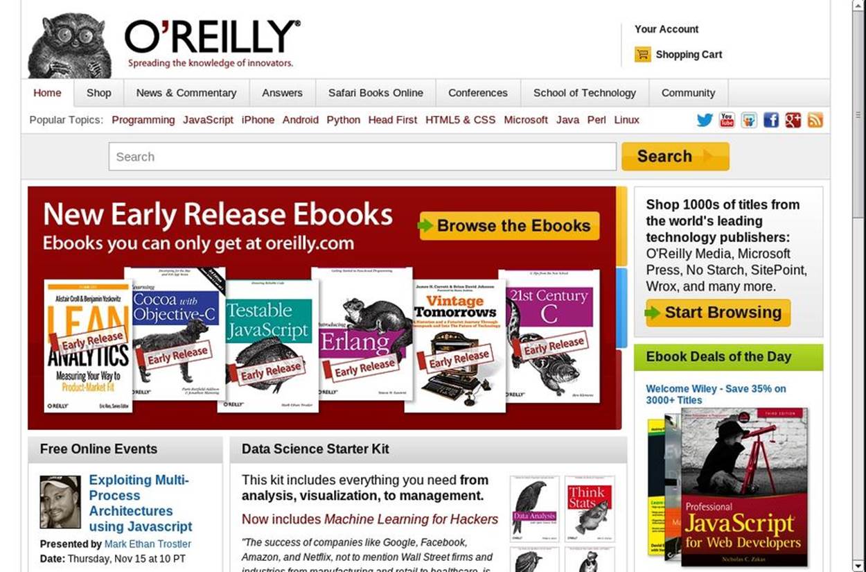 O&rsquo;Reilly home page