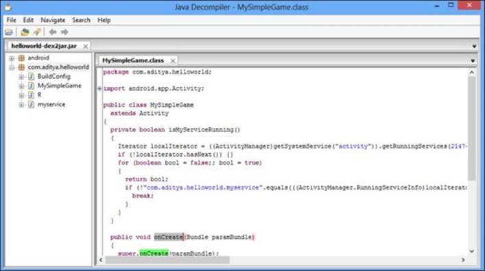 Reversing an Android application