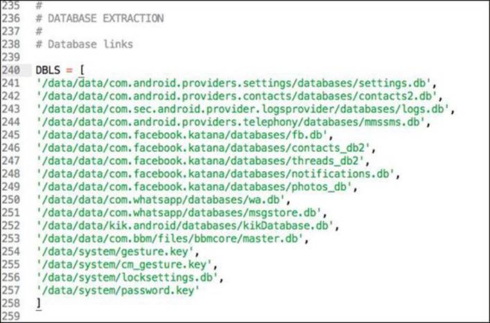 Using Andriller to extract an application's data