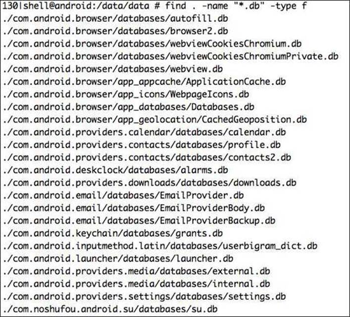 Dumping application databases manually