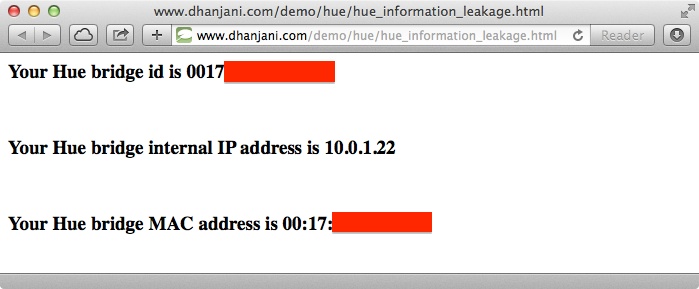 Information leakage to external website