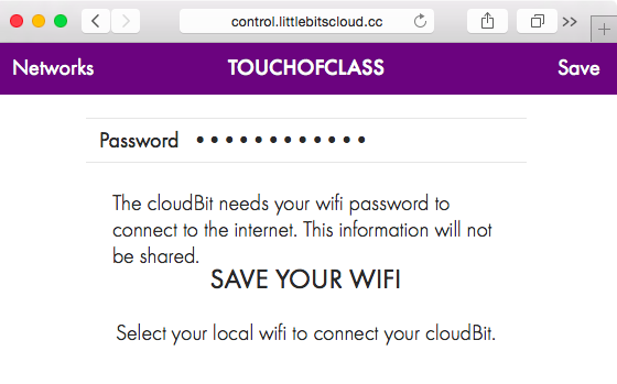Selecting WiFi network and entering credentials
