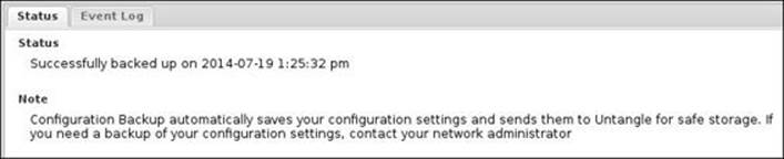Configuration backup