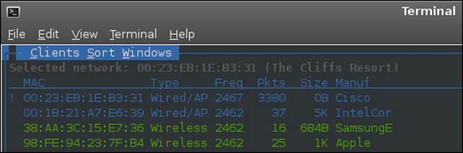 Using Kismet for access point discovery