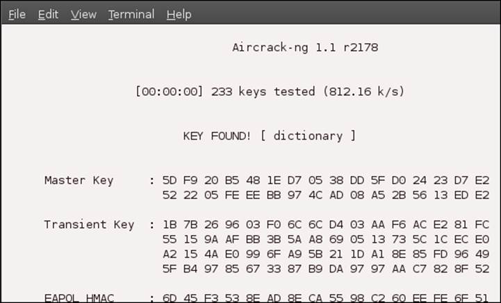 Performing an attack using WEP and ChopChop