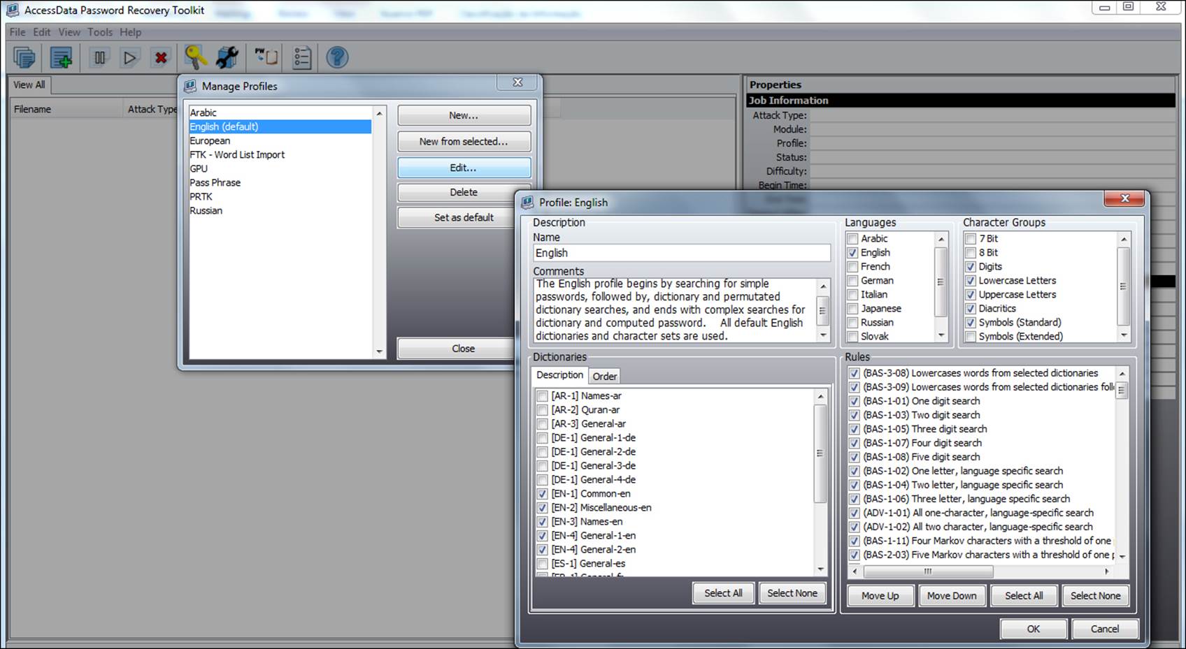 Managing profiles