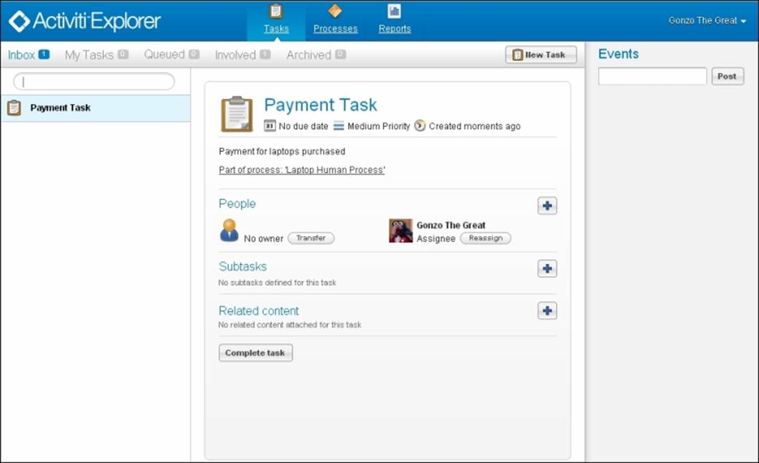 Time for action – working with user tasks