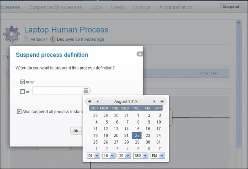 Time for action – process management