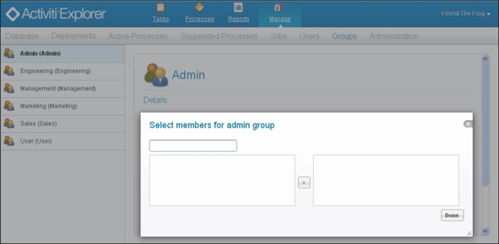 Administration using the Activiti Explorer