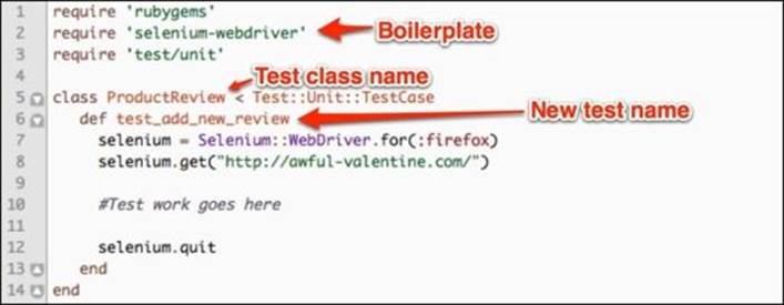 Starting a product review test